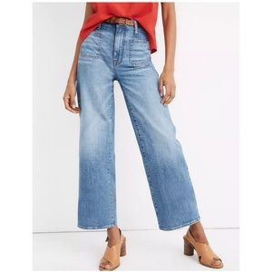 Madewell Wide-Leg Crop Jeans in Chesney Wash size 26